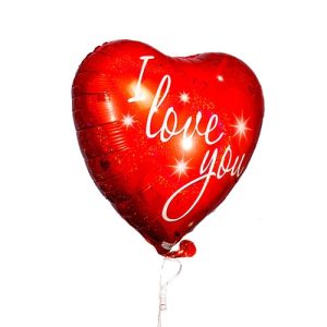 בלון הליום לב אדום